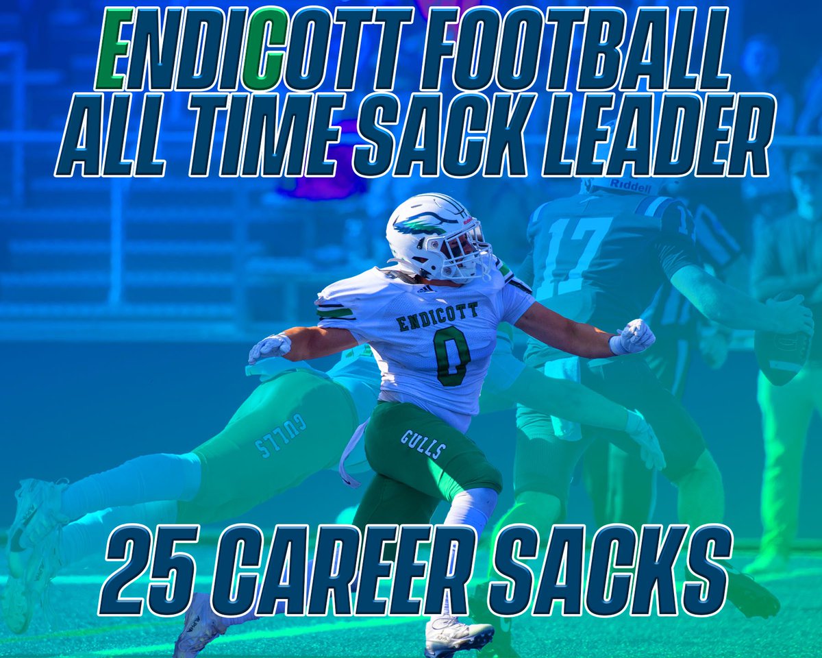 EndicottFB's tweet image. 🚨CAREER LEADER🚨
Congratulations to Colin Meropoulos on becoming the all time sack leader in Endicott Football History‼️
#BeachBall 🏈🐦🏖️#BeachVib24☀️🌊