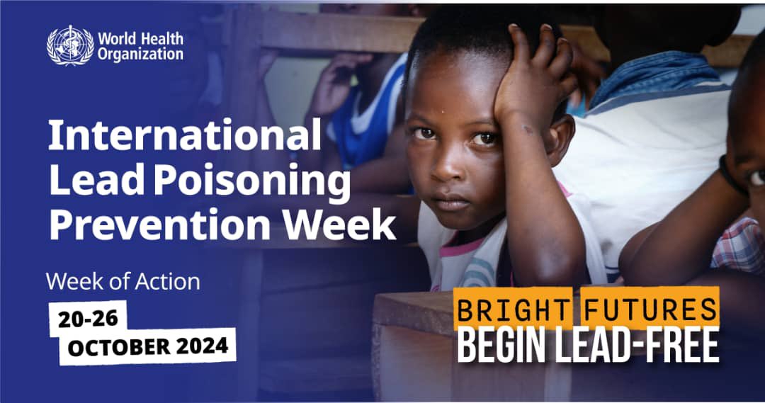 A lead free future protecting the environment and children health » we have launched the campaign for the international lead poisson week from 20 to the 26 October 2024. Stay tuned for more details 
#ILPPW2024 #BanLeadPoissoning