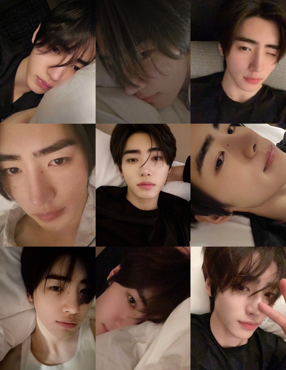 park sunghoon’s bed selcas 🧎🏻‍♀️‍➡️