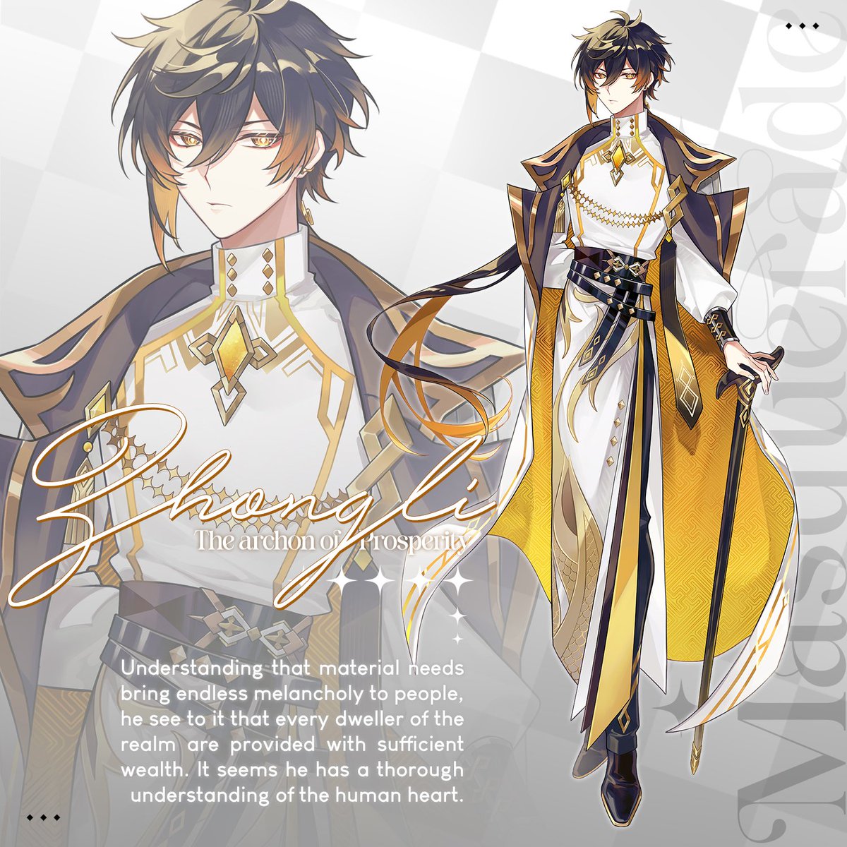 TheatreofTales's tweet photo. THE ARCHON OF PROSPERITY

He see to it that every dwellers of the realm are provided with sufficient wealth, so that they need not to worry about material needs. It seems he has a thorough understanding of the human heart.

#Zhongli #GenshinImpact #原神 https://t.co/kij7MR6AUv