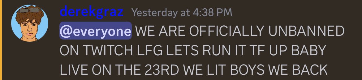 DEREK UPDATES  tweet media