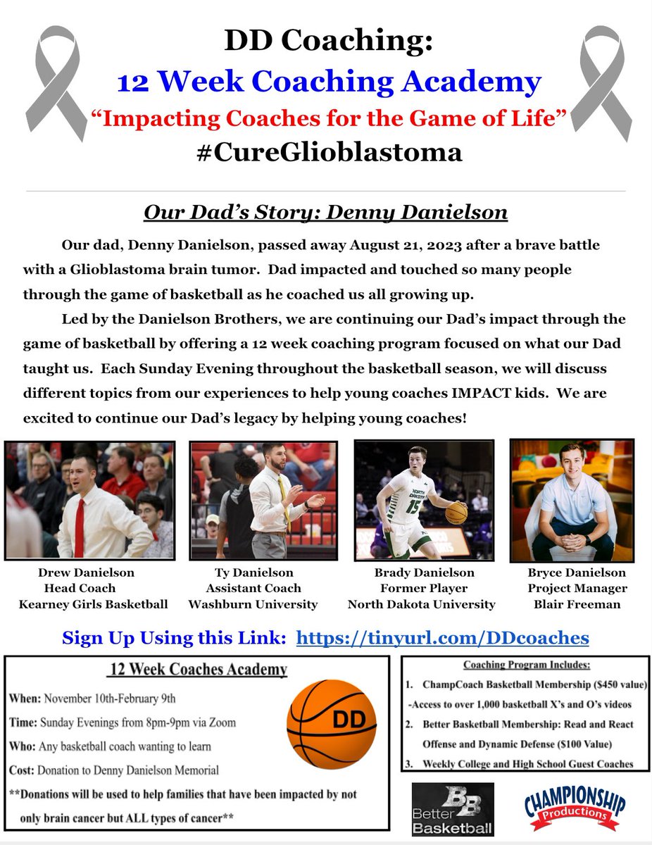 Get signed up!  First session with coaches will begin November 10th.  #DD