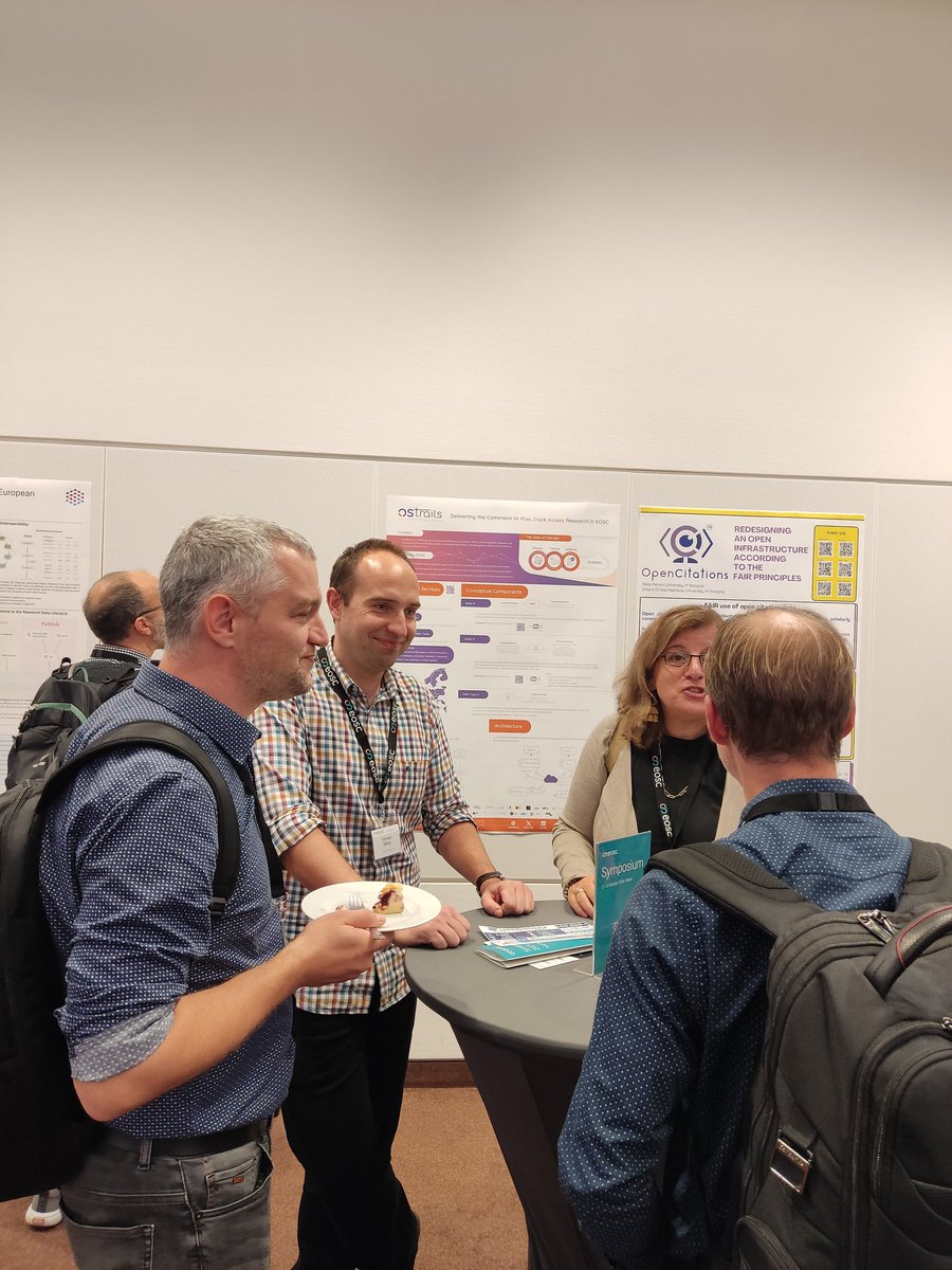 elli_lib's tweet photo. @OSTrails is at the #EOSCsymposium in #Berlin! Join us to learn how we tackle interoperability &amp; commons for scientific knowledge graphs, data management plans &amp; #FAIR assessment tools. You will find our poster (&amp; us 😀) in the main coffee room - fyi, stickers might be included! https://t.co/WgHcrgTlN1