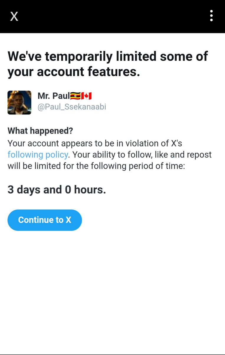 Paul_Ssekanaabi's tweet photo. Elon Musk's bots gave me a time out!🚫🤖😏😔
But I’ll be back soon to follow all you legends!🌹 Stay tuned, I’m coming back stronger!💯 #FollowBackSoon #Unstoppable https://t.co/PqYWupbzRy