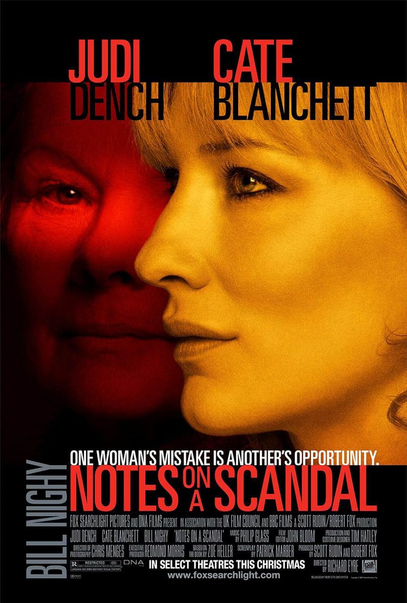 TallyMichelle4's tweet photo. #NowWatching #FilmX
#NotesOnAScandal (2006)
A veteran high school teacher befriends a younger art teacher, who is having an affair with one of her fifteen-year-old students. However, her intentions with this new "friend" also go well beyond a platonic friendship. https://t.co/JrT8FbflnY
