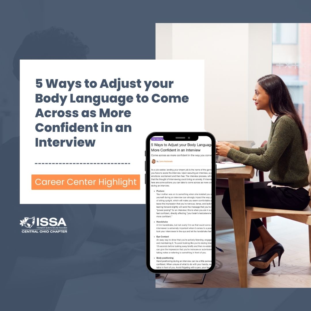 Want to come across as more confident during your next interview?  From posture to eye contact, a few simple adjustments can make all the difference! Read more: 
ow.ly/jJpB50Tz2ty
#InterviewTips #CareerSuccess #COISSA #JobInterviewConfidence