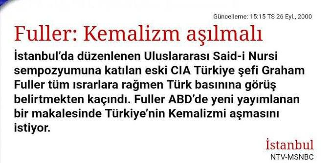 Fethullah Gülen, Türkiye'nin laik-kemalist yapısını içten çökertmek için dincilik silahını kullanan, bu kapsamda yabancı servisler tarafından ve yerli gericiler tarafından desteklenen nitelikli bir haindi.

Hedefi hep sabitti. İlk günden son güne kadar daima yabancılarla ortak