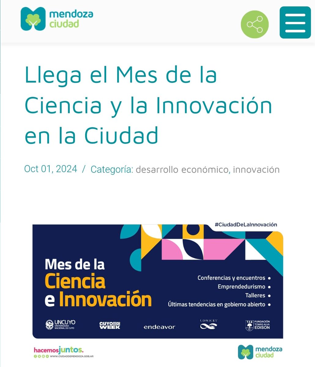 Mag3_Avila's tweet photo. Seguimos en el mes de la ciencia en la provincia de Mendoza, acércate a conocer todo lo que se hace en la provincia!
https://t.co/4e73nKt8Fc https://t.co/xtTi4VsjtG