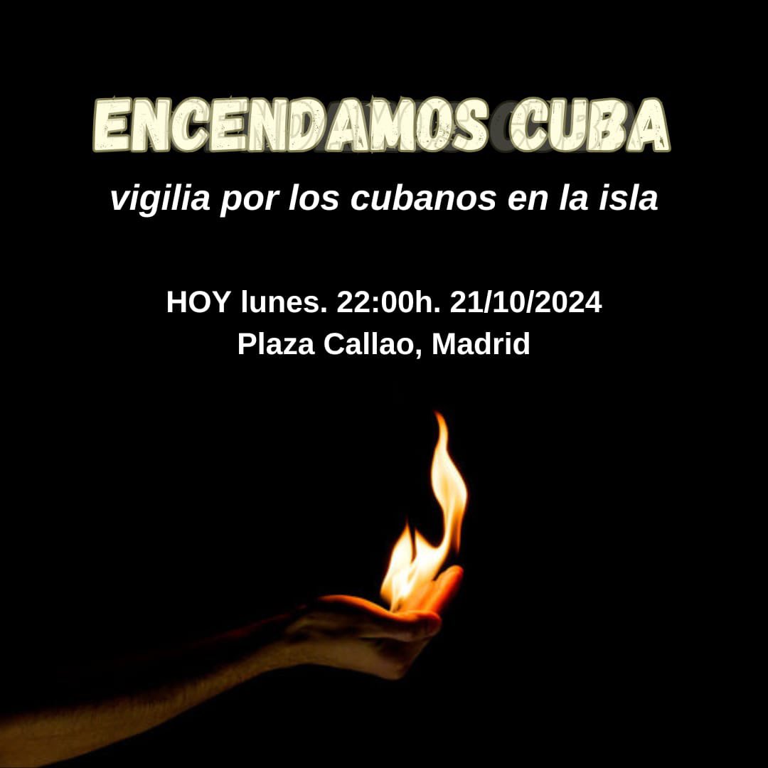 Exiliados #cubanos en #Madrid, junto a integrantes de la sociedad civil independiente convocan una vigilia para este lunes en la plaza Callao, Madrid, frente a la crisis energética y la grave situación de los derechos humanos que vive Cuba hoy.
🧵