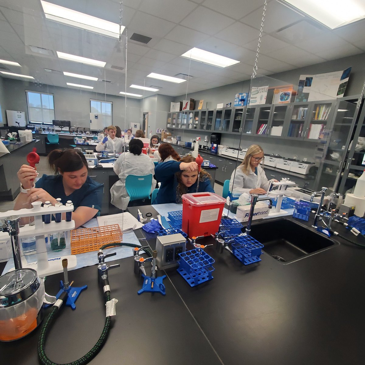 DrLedfordWaters's tweet photo. Working hard on serial dilutions in the MLT lab at SKYCTC #IAMASCLS #lab4life #labheros https://t.co/cWJeWXfLL6