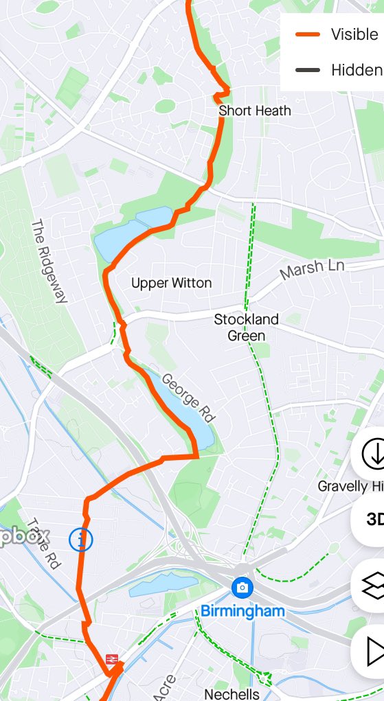 Snenson1's tweet photo. @2wheelsgoodBrum Thanks for this, mate! Used it for my commute home today. Didn’t even know these off road routes existed https://t.co/6S0NbJ2VLm