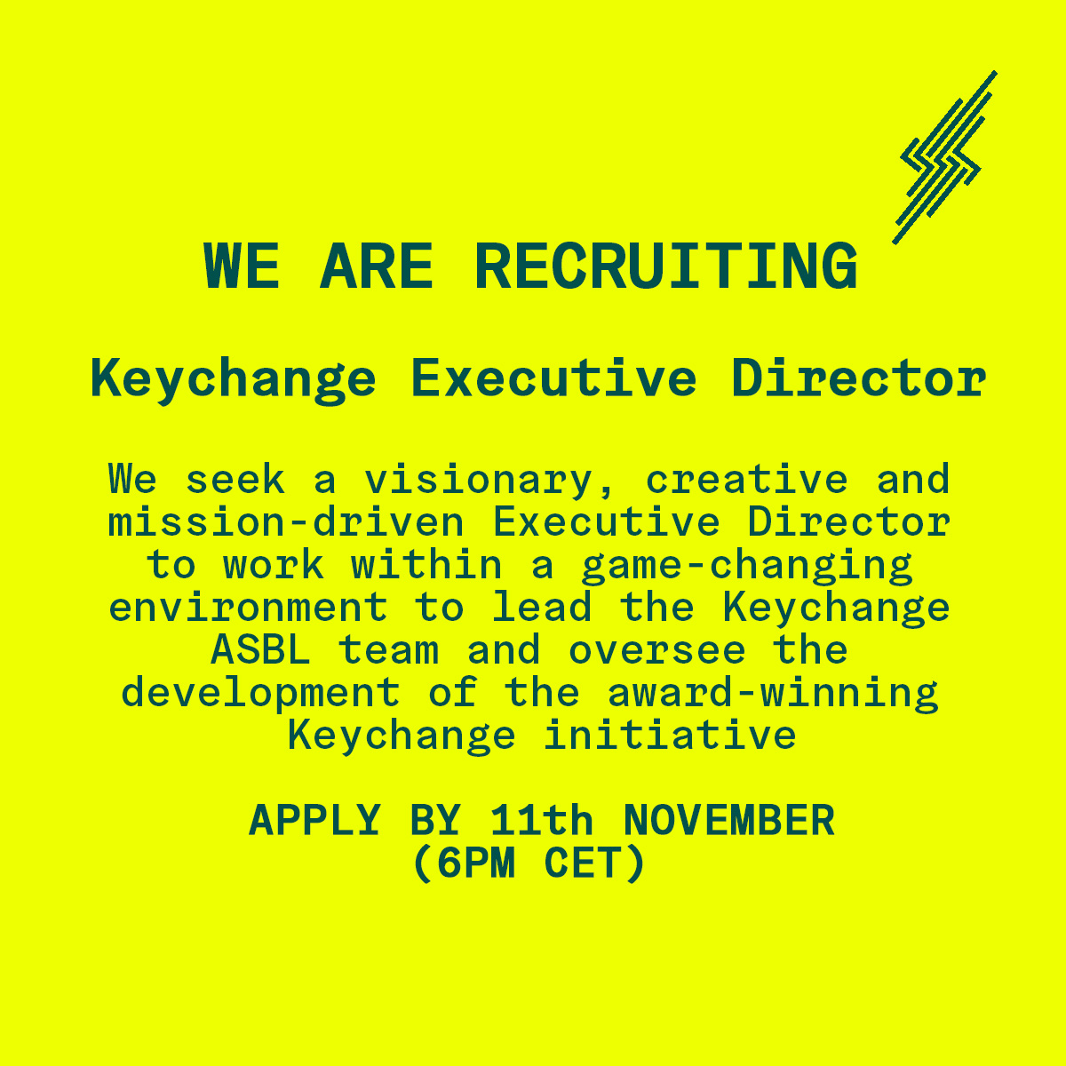⚡We are recruiting: Keychange Executive Director⚡
Keychange seeks a visionary, creative and mission-driven Executive Director to oversee the development of the global Keychange initiative.
Find out more and apply via the Keychange website: 
keychange.eu/work-with-us-e…