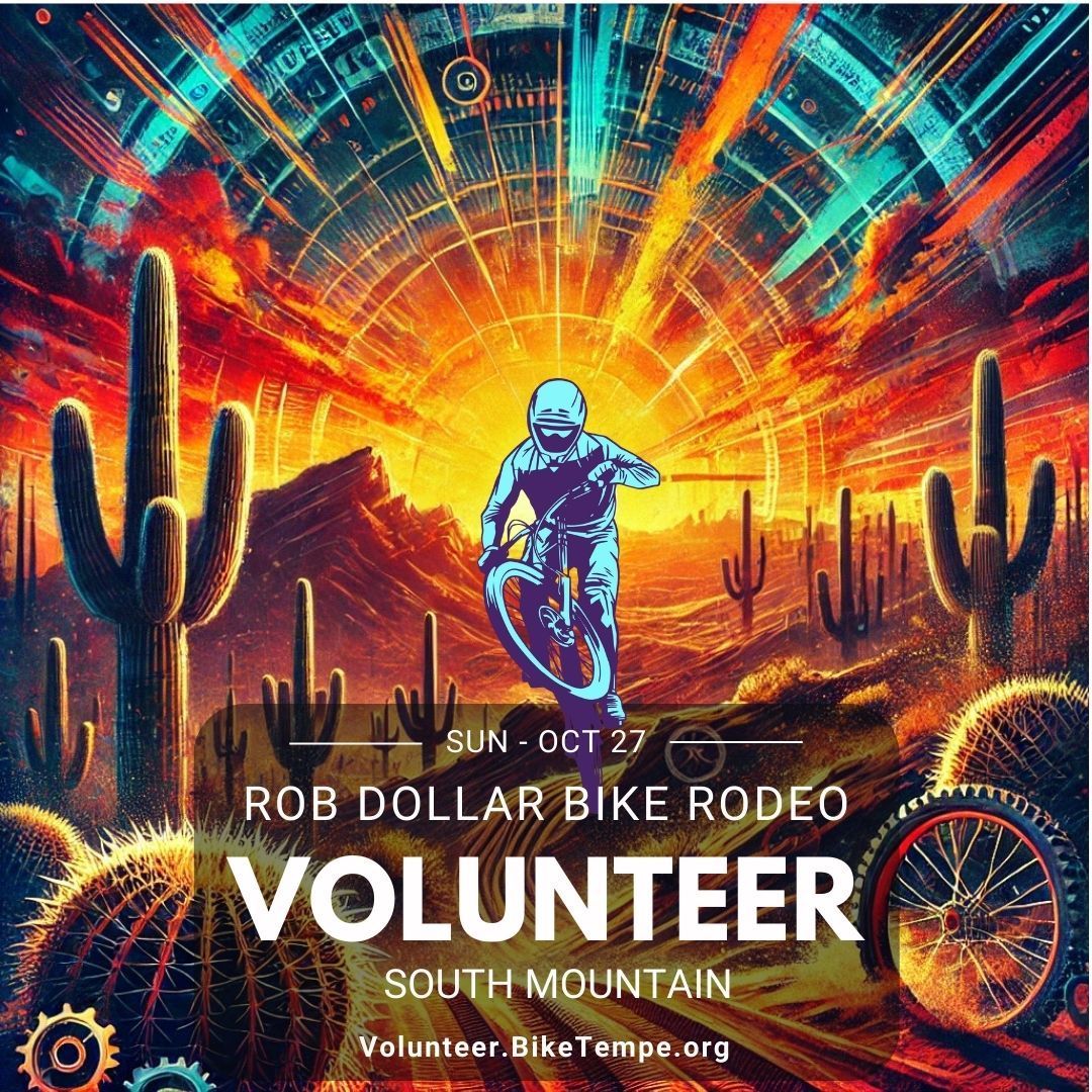 🚴‍♂️ Calling for volunteers and bike mechanics for the Rob Dollar Kid's Bike Rodeo on Sun, Oct 27, from 8:30 AM - 11:30 AM at South Mountain. Sign-up at buff.ly/3A4GvBA. Your mission? Teach bike safety. If you’ve got the skills to fix a flat or point at cones, we need YOU.