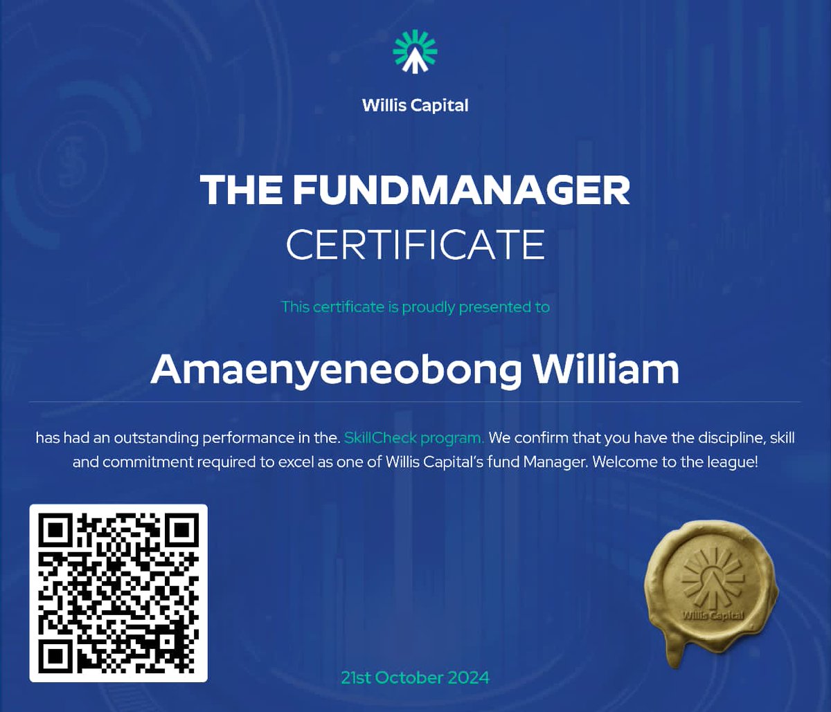 williamwealth_1's tweet photo. I'm still on a journey but today I stopped by to be congratulated by @WillisCapitalHQ as their fund manager.
Thank you mentor @IamDapo
Congratulations to me 🎉
#wealthwilliam #forextrader #forexlifestyle #forexeducation #williscapital #dapowillis https://t.co/fkKHjRYPXg