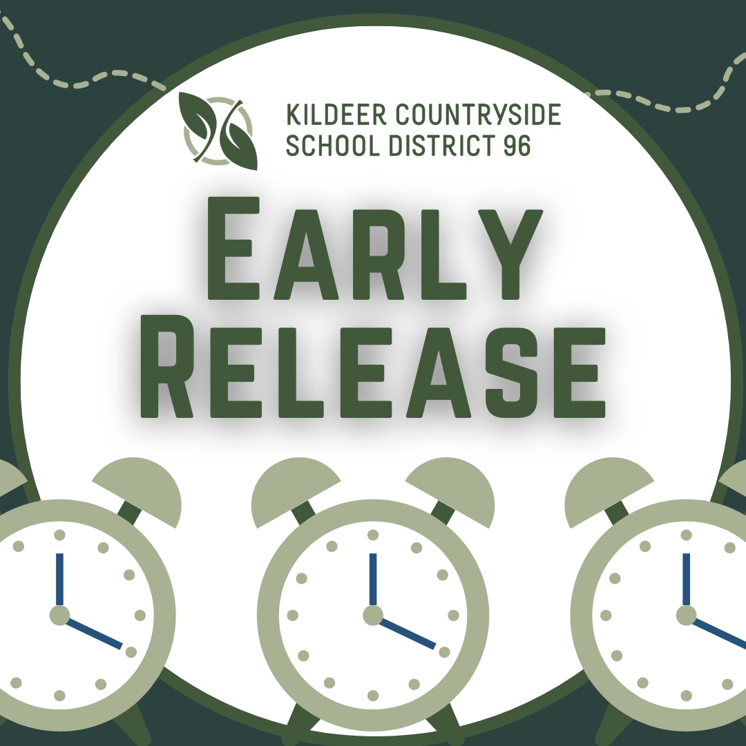 ⏰ Calendar Reminder! Tomorrow, Tuesday, October 22, is an Early Release Day. Kindergarten and grades 1-5 dismiss at 2:05 p.m. Grades 6-8 dismiss at 1:30 p.m. Structured Early Childhood and Blended PM dismiss at 2:05 p.m. ECSE/Blended AM dismisses at 10:10 a.m. #Inspire96