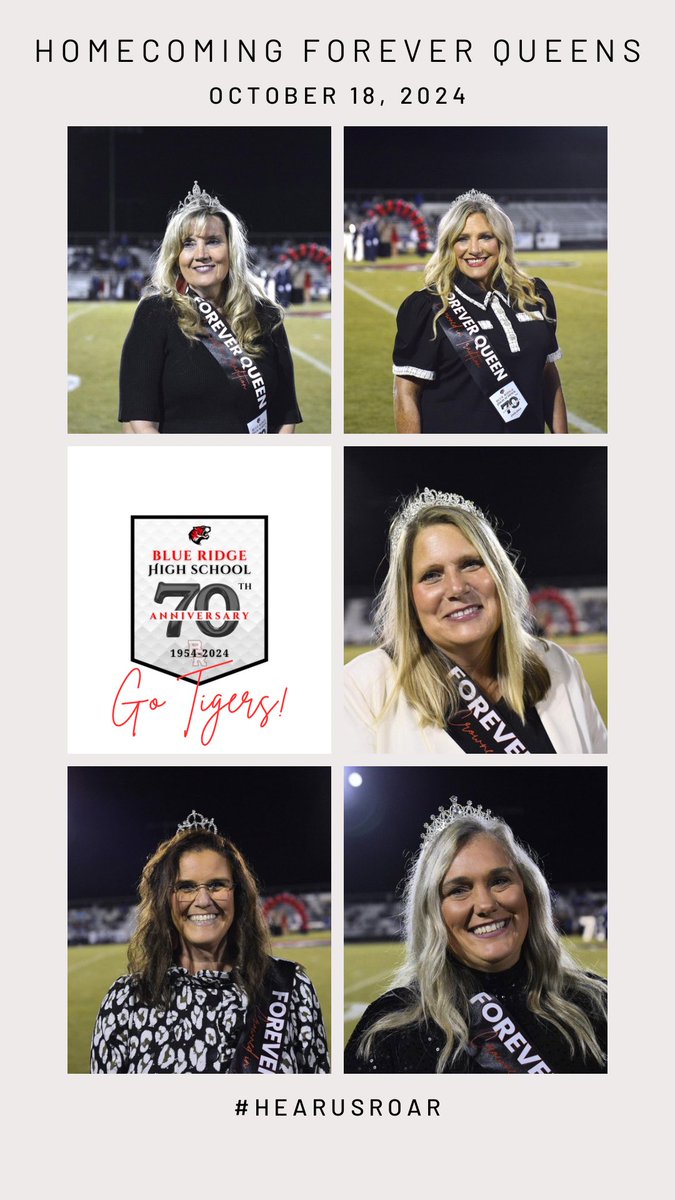 brhstigers's tweet image. Once a Tiger, always a Tiger-Once a Queen, always a Queen—thank you for being part of our family and for continuing to represent Blue Ridge with pride! Forever Queens, Homecoming 2024. Go Tigers! #70years @AshleyCWardlaw