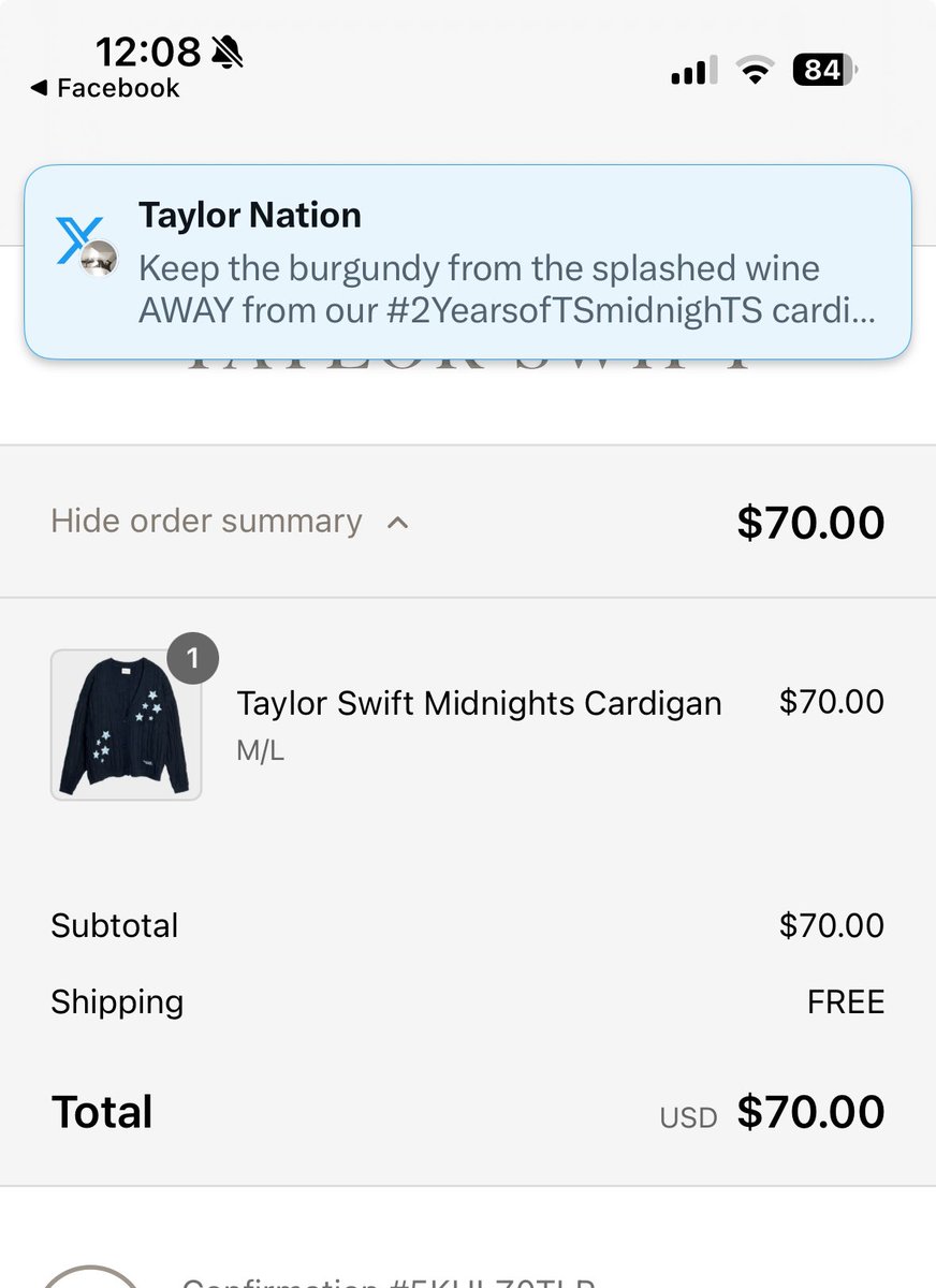 _disneylover628's tweet photo. So excited for my first cardigan!!! Maybe there’s a chance I get in time for Indy!!  @taylornation13 @taylorswift13  #2YearsOfMidnights https://t.co/MzFWxYz3EH