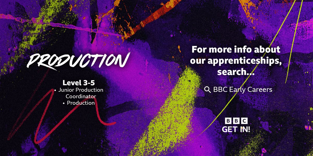 📣 Are you looking to start a career in business, engineering, production, journalism or a digital field? Well, look no further! Applications for the first wave of our apprenticeships open Tuesday 22nd October at 5pm!

#BBCApprenticeships #BBCGetIn #LifeAtTheBBC #ThisIsYourBBC