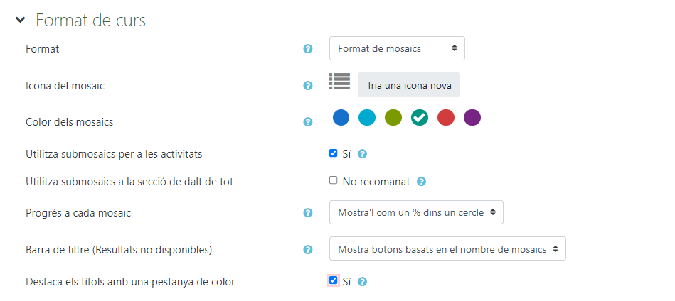 Si esteu fent algun curs al #moodle d'#Odissea, potser veureu que ja s'ha començat a implementar la possibilitat de visualitzar els temes en format #mosaics. Una opció més moderna i visual per l'alumnat i participants 😊👏 #moodleEix #moodle #agoramoodle <a href="/moodle/">Moodle | Online learning, delivered your way.</a> <a href="/mgrau/">Mònica Grau</a>