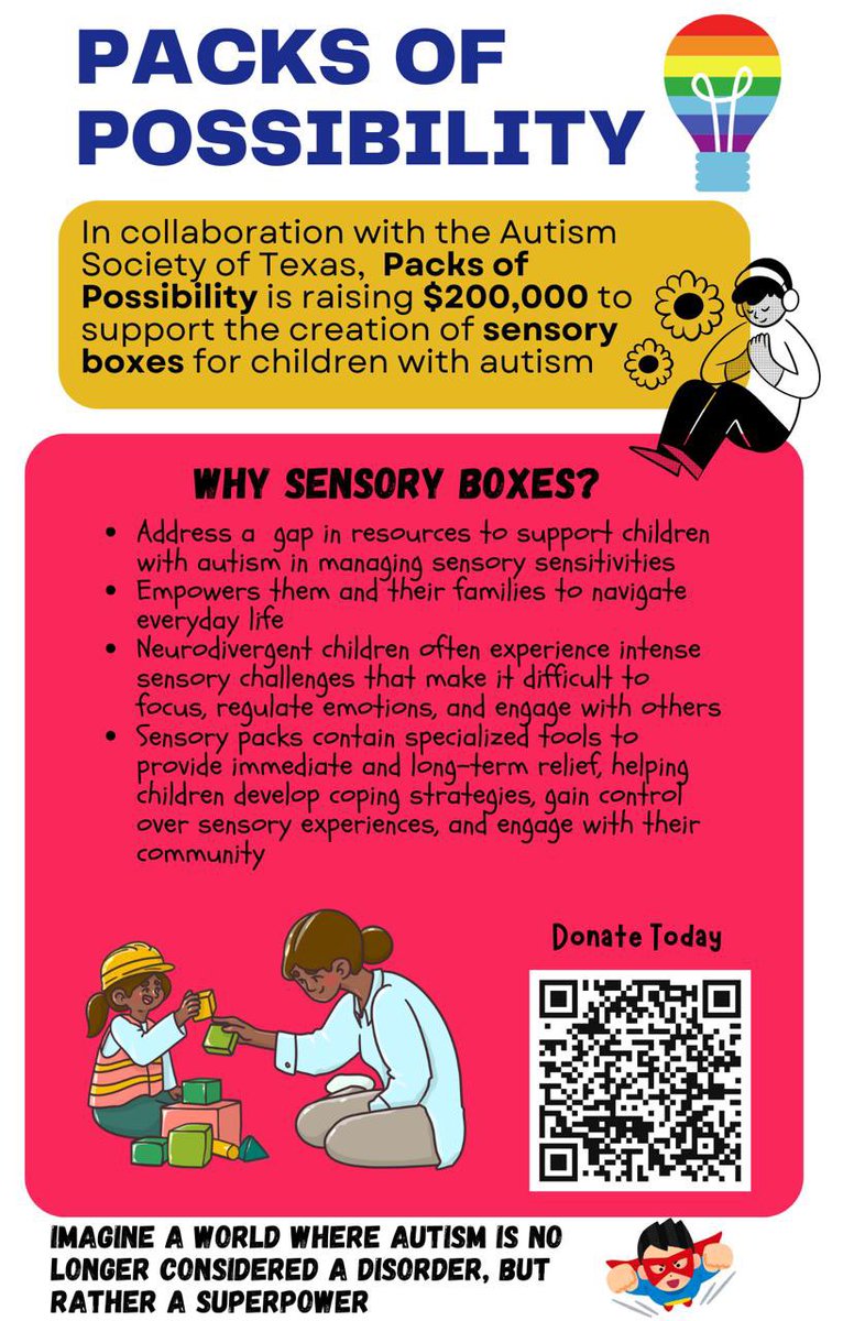 JRamRodII's tweet photo. Hey @elonmusk , Our team is transforming lives for kids with autism through Packs of Possibilities and @autismsociety. Imagine a world where every child thrives. We have 5 days and your $200k support could help us make this vision a reality.  #AutismSupport https://t.co/gVAvXcXfwG