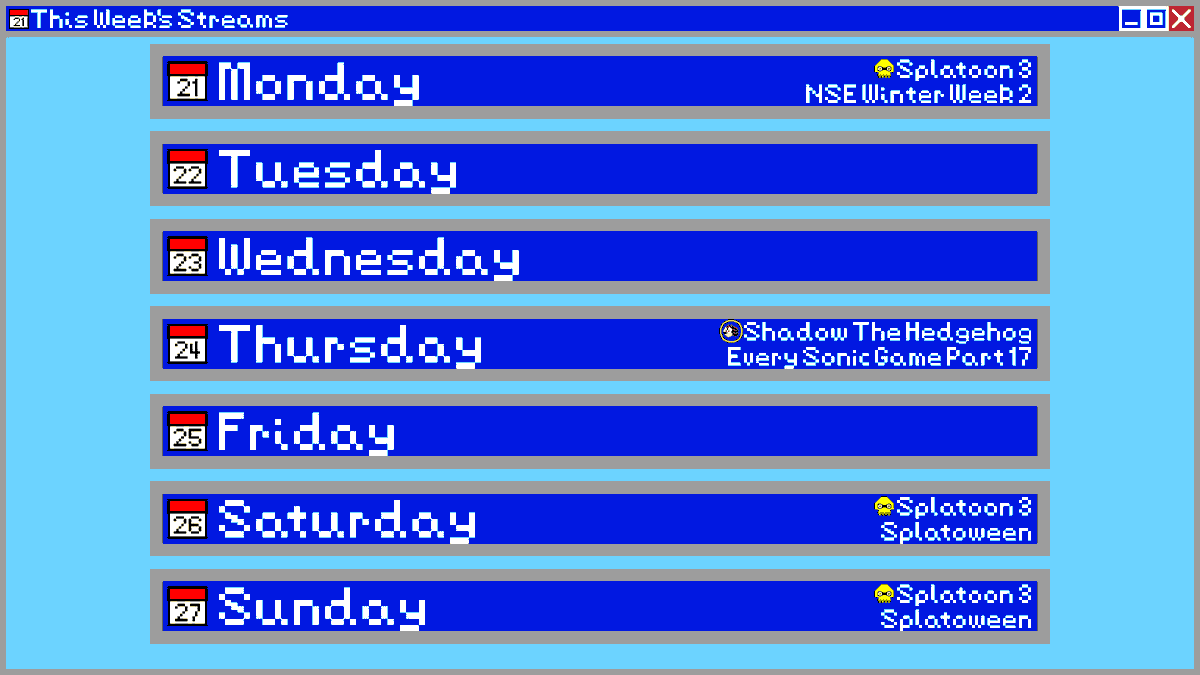 schedule time! see you in a couple hours!