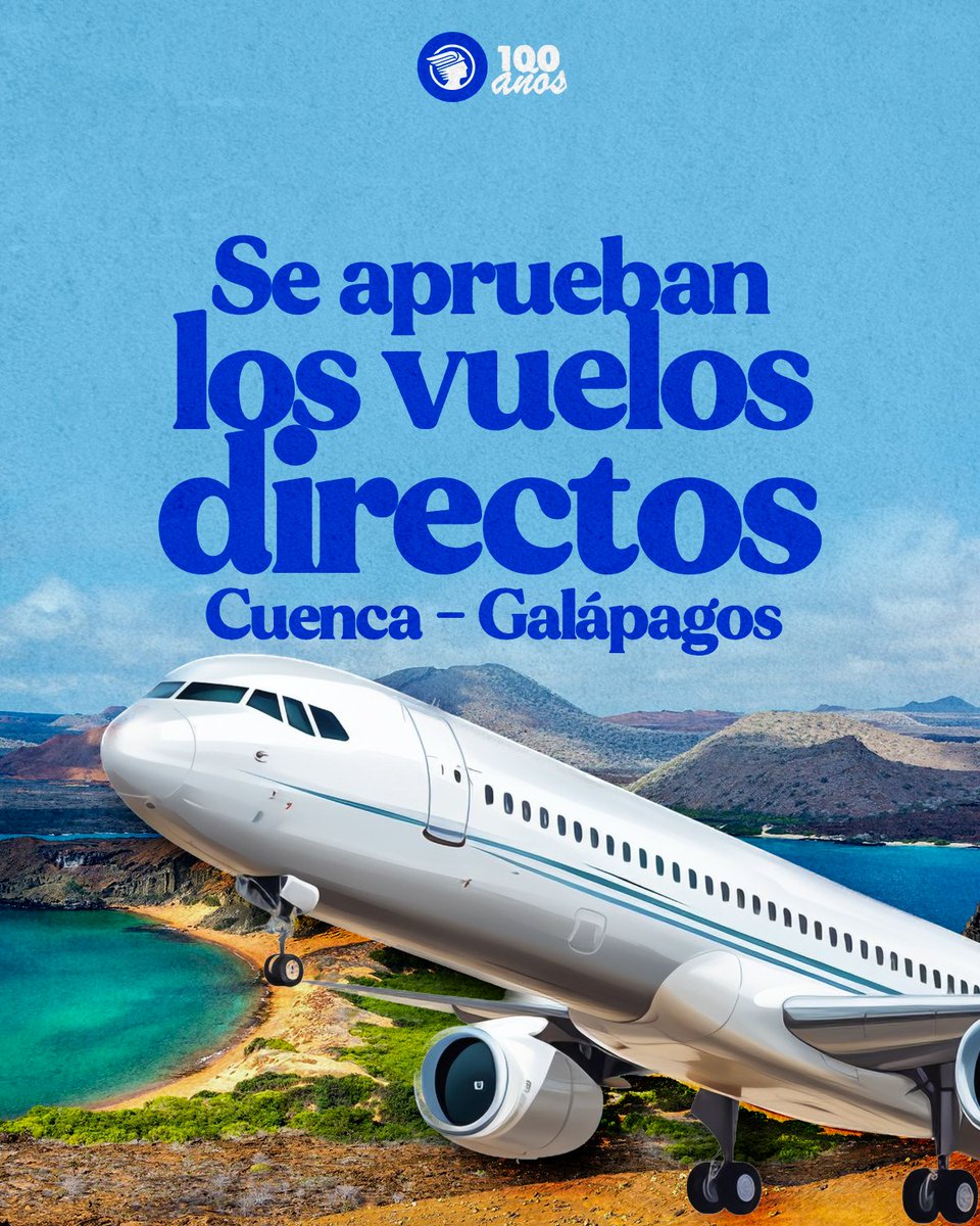 elmercurioec's tweet photo. ✈️ El alcalde Cristian Zamora anunció la aprobación de la ruta #Cuenca-#Quito-#Galápagos y el regreso directo Galápagos-Cuenca: https://t.co/iV79qQVK0K https://t.co/4QKqM1Ic6E