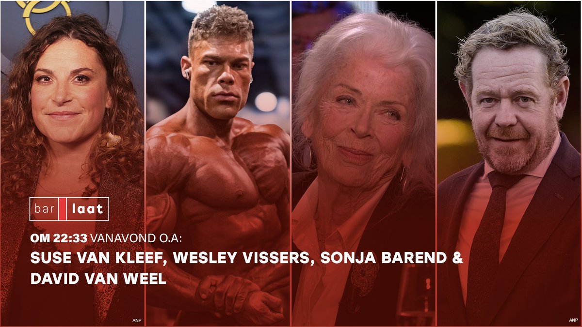pauwendewit's tweet photo. Vanavond in Bar Laat met Sophie reikt Sonja Barend dé Sonja Barend Award uit. We bespreken de naderende deadline voor het asielakkoord en de brandbrief van profvoetbalsters aan FIFA. Ook schuift professionele bodybuilder Wesley Vissers aan. #BarLaat https://t.co/cTpky9coRM