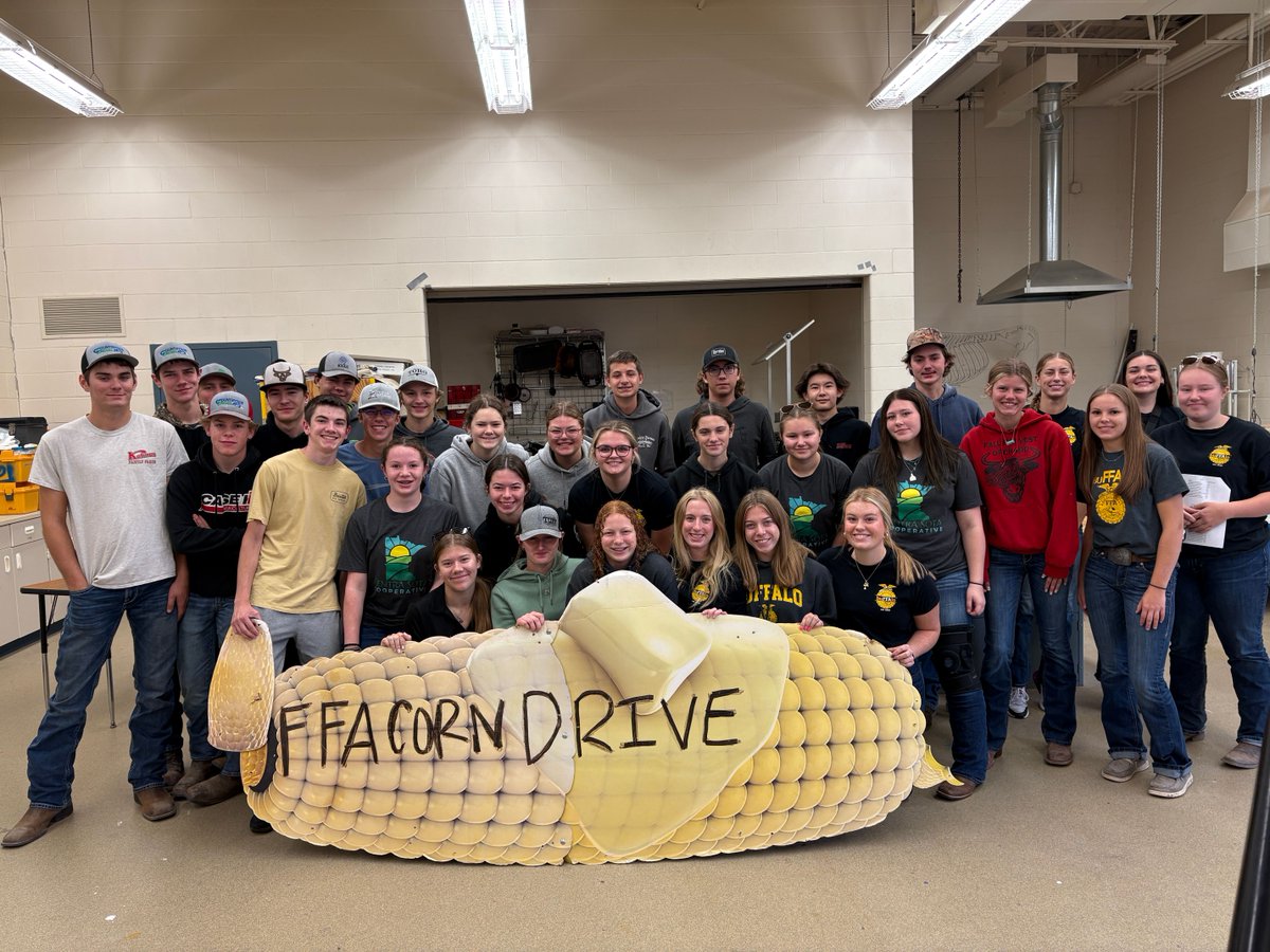 BHSBison's tweet photo. Buffalo FFA is hosting their annual corn drive today.  Donations go the camp courageous and Buffalo FFA!!! https://t.co/ZZknjZ9vW2