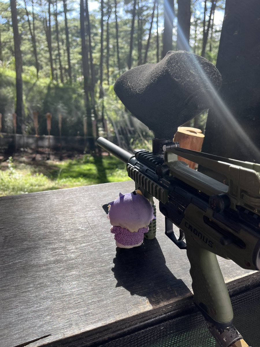 flowerpuffguurl's tweet photo. Today I took astapape to the shooting range to pew pew with some paintballs (that kinda look like dragon balls lol)

Had a lot of fun as usual! 💜

 #AsterArcadia https://t.co/zfdJ1WAh33