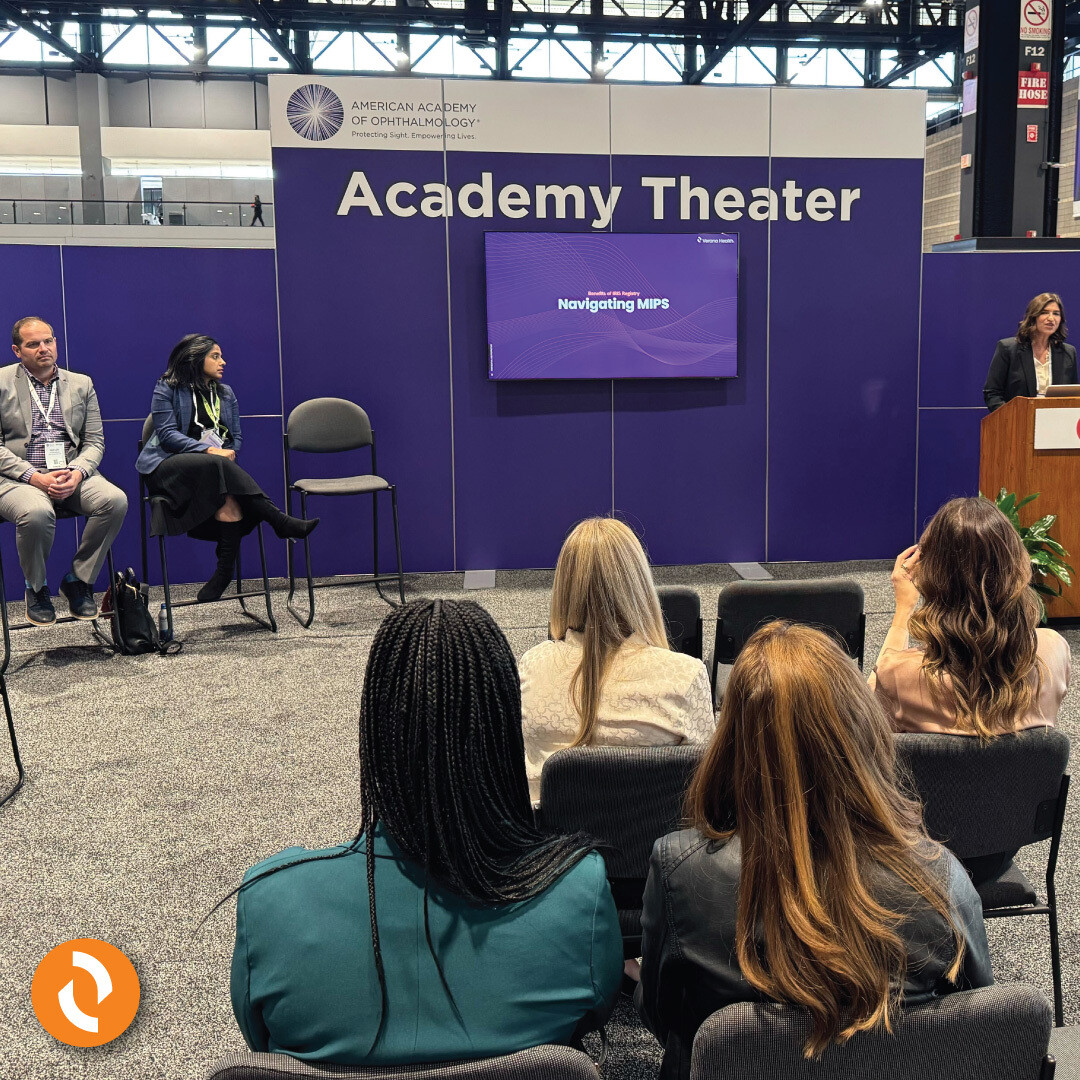 veranahealth's tweet image. Over the weekend, our team presented in the Academy Theater at #aao2024. 
Thank you, Liz Acord, David Leal and Durga Borkar, MD, MMCi, for sharing how the @aao_ophth IRISⓇ Registry is helping clinicians navigate changing #MIPS requirements. Learn more: hubs.la/Q02V757n0