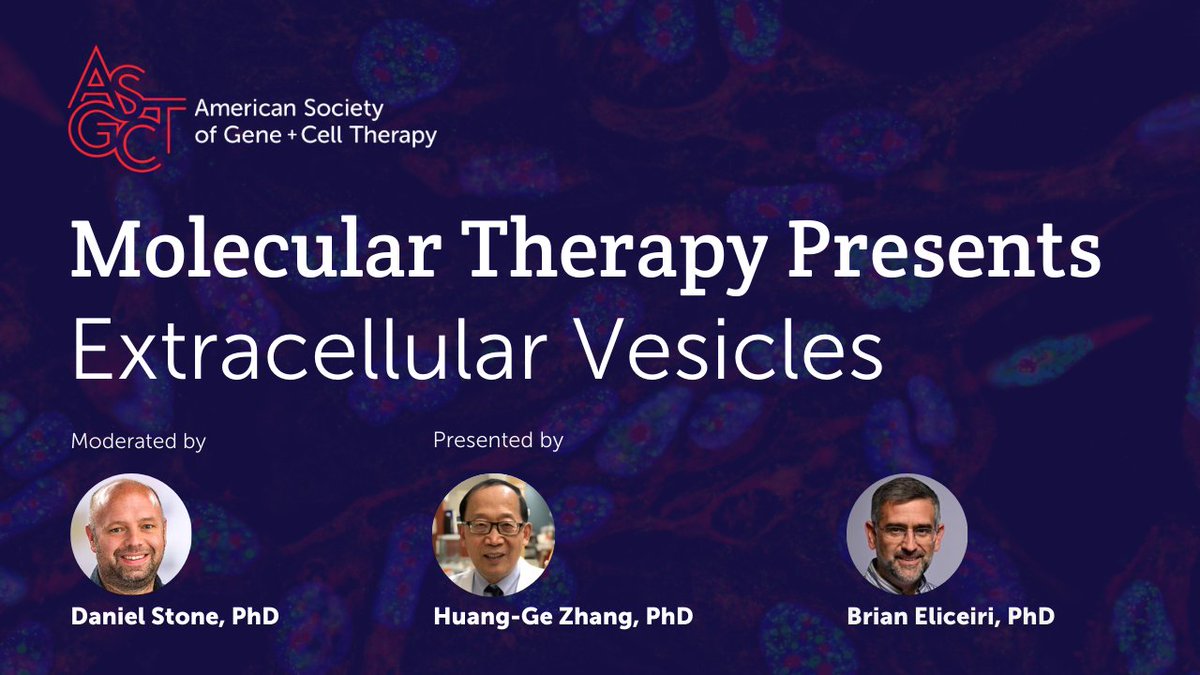TOMORROW at 1 p.m. CT: Join us for an in-depth webinar (FREE for ASGCT Members) that delves into the fascinating world of extracellular vesicles (EVs) and edible plant exosome-like nanoparticles (ELNs). Register now for this <a href="/MolTherapy/">Molecular Therapy Family of Journals</a> event. bit.ly/4ehPBtD