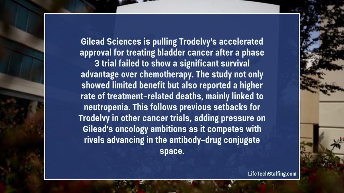 LifeTechTalent's tweet photo. Setbacks like these can increase demand for clinical trial experts, regulatory specialists, and R&amp;D roles—areas where LifeTech Staffing can connect talent with evolving industry needs. #Biotech #Staffing

https://t.co/D82MJh0uSQ https://t.co/UA7z5YvLuX