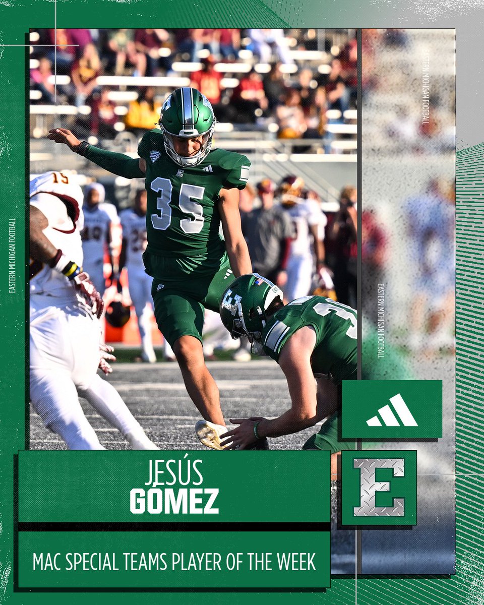 Eastern Michigan Football (@emufb) on Twitter photo #MACtion ๐ฃ๐น๐ฎ๐๐ฒ๐ฟ ๐ผ๐ณ ๐๐ต๐ฒ ๐ช๐ฒ๐ฒ๐ธ โ๏ธ2โฃ
๐ <a href="/iamcolesnyder/">Cole Snyder</a> - Offense
๐ฆต @jesusgoju - Special Teams
๐๏ธtinyurl.com/24froble
#EMUEagles โ๏ธ #ETOUGH โ๏ธ #BET #MACtion ๐ฃ๐น๐ฎ๐๐ฒ๐ฟ ๐ผ๐ณ ๐๐ต๐ฒ ๐ช๐ฒ๐ฒ๐ธ โ๏ธ2โฃ
๐ <a href="/iamcolesnyder/">Cole Snyder</a> - Offense
๐ฆต @jesusgoju - Special Teams
๐๏ธtinyurl.com/24froble
#EMUEagles โ๏ธ #ETOUGH โ๏ธ #BET