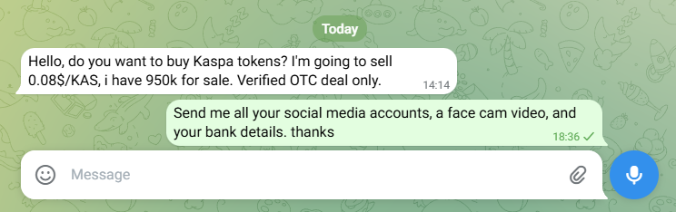 > Kaspa Scammer
 ?????????????????????????????????????????????????????

->