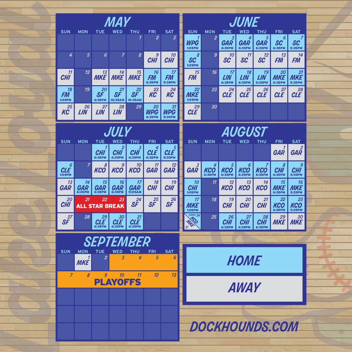 Your 2025 Summer plans have arrived! 
Home Opener set for May 16th at Wisconsin Brewing Company Park.

#HowlYeah