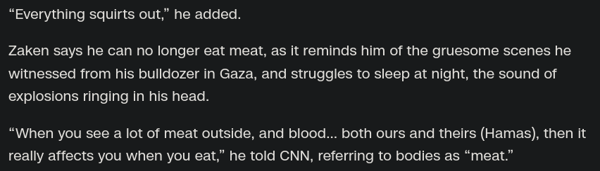 This is seriously like writing a story about how camp guards at Auschwitz have PTSD. It is... genuinely unbelievable that this is a CNN article.