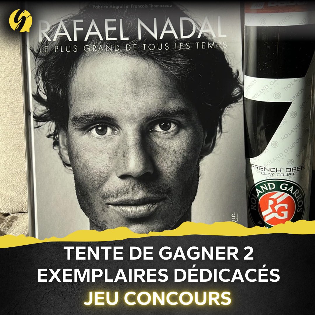 GameSetAndTalk's tweet image. 🎁 JEUX CONCOURS SPÉCIAL Rafael #Nadal 🎁

👉🏽 Tente de gagner 2 exemplaires dédicacés de « Rafael Nadal le plus grand de tous les temps » ! 

1️⃣ - Follow @GameSetAndTalk 

2️⃣ - 🔁 &amp;amp; ❤️

3️⃣ - Quel est ton meilleur souvenir de l’Espagnol ? 

🗓️ TAS 28/10

#RafaelNadal | #VamosRafa