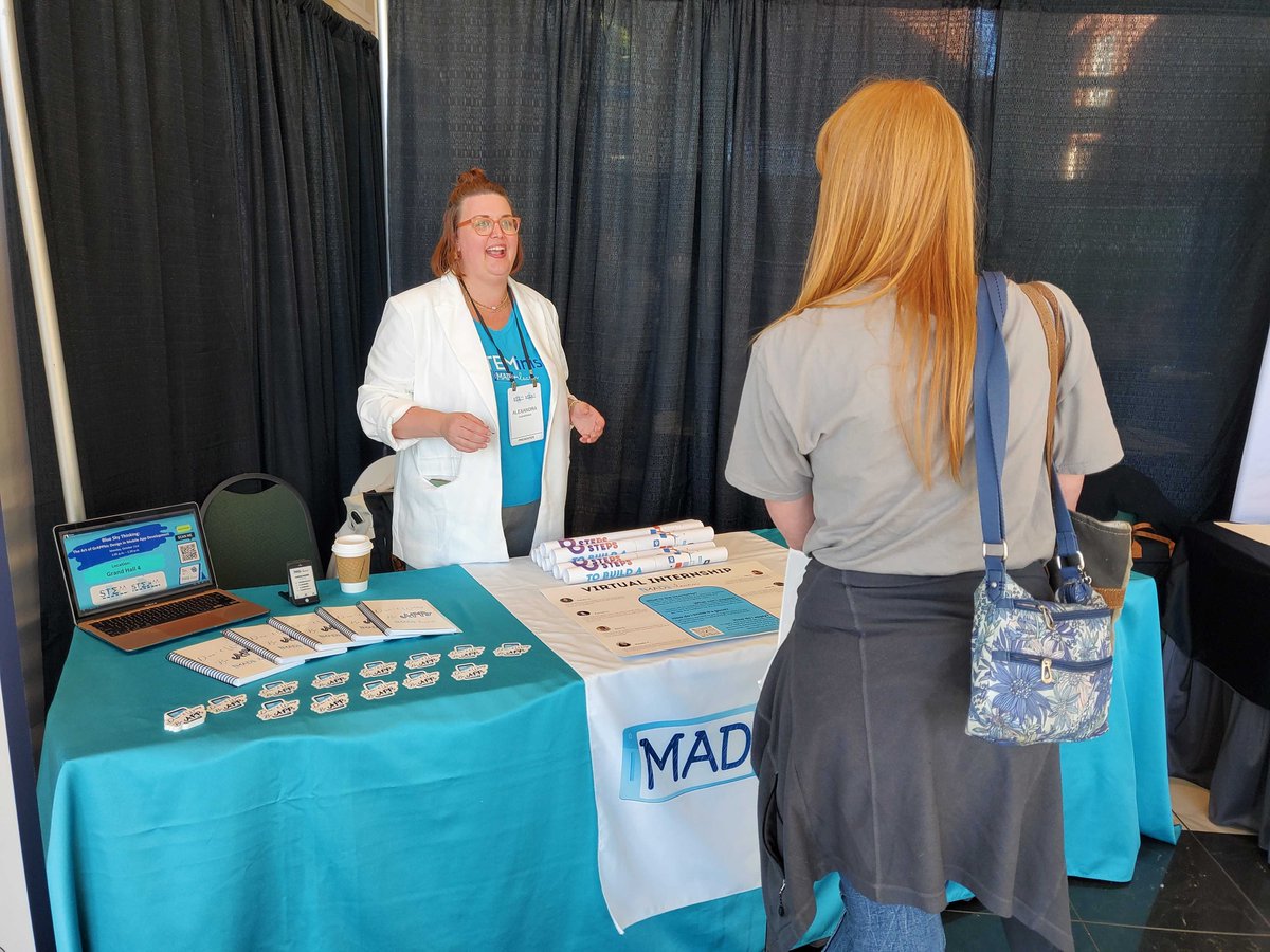 MADLearn's tweet photo. We are having an amazing time connecting and sharing ideas with awesome #educators at the GA STEM STEAM Forum! If you haven't already, visit the @MADLearn booth for some cool swag!
Also, SEE YOU TODAY at 1:05 pm for our session "Blue Sky Thinking..."!
#STEMGeorgia #STEMGaDOE https://t.co/nBlYUZqViF
