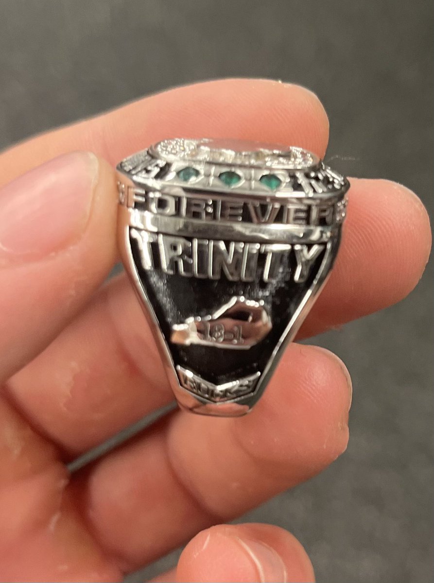 Elliott__Easter's tweet photo. Trinity Lacrosse State Championship ring!! https://t.co/CT2iCMnhf8