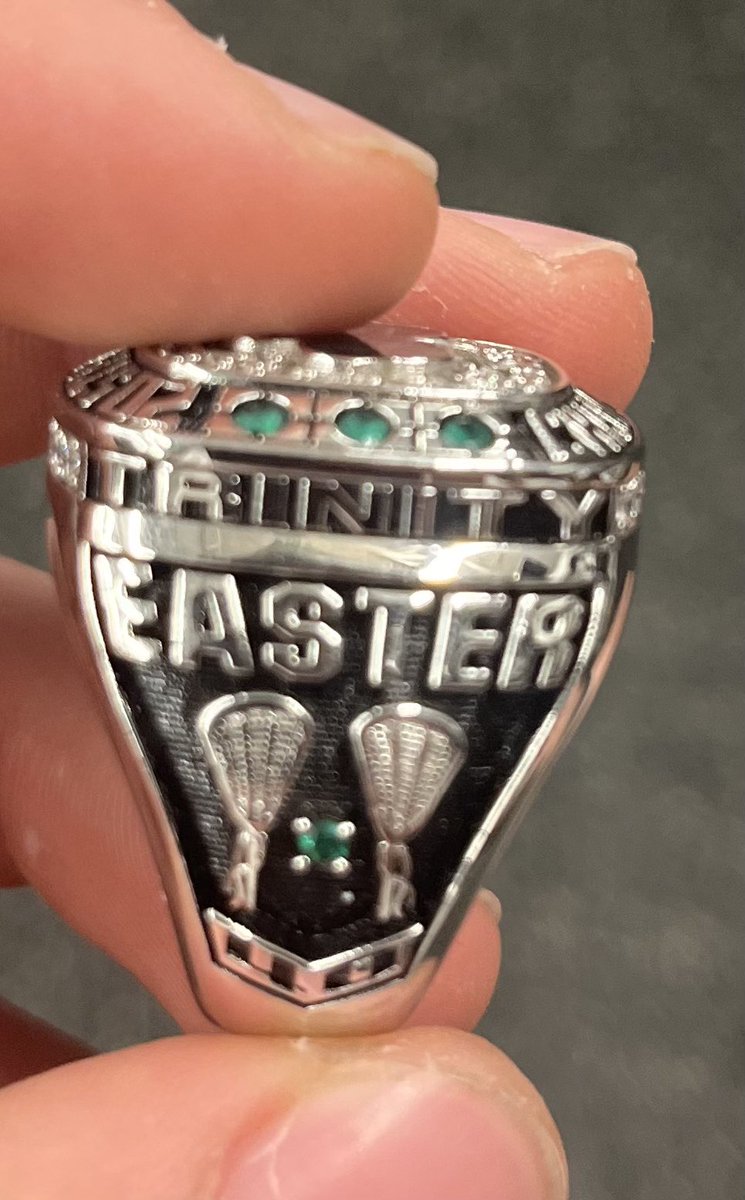 Elliott__Easter's tweet photo. Trinity Lacrosse State Championship ring!! https://t.co/CT2iCMnhf8