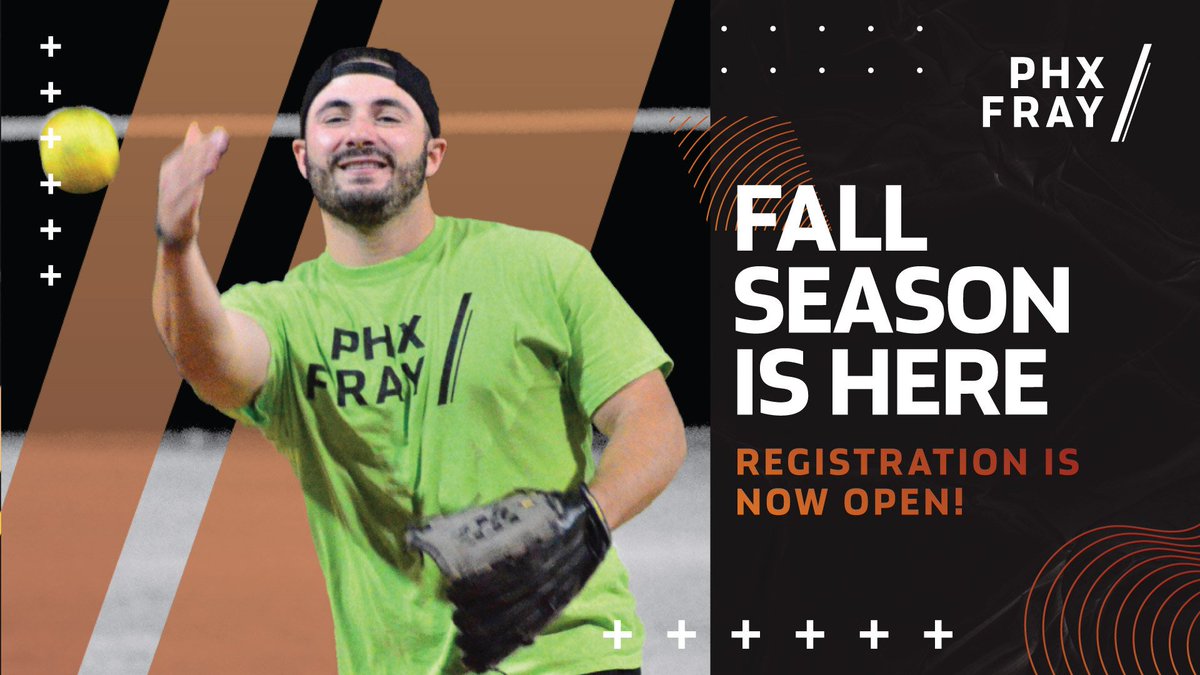 PHXFray's tweet photo. Our biggest fear? You not joining us for fall leagues 😱

Put those fears to rest + get in the game before registration ends tomorrow at midnight! It’ll be the perfect way to shake up your workweeks + make new connections before the year ends.

Register at https://t.co/izH5TBfqv5 https://t.co/XsVmMseYOW