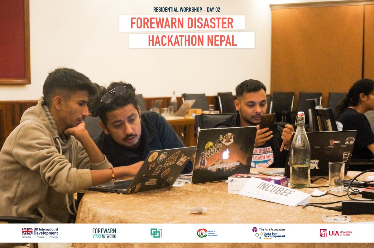 HackathonNepal's tweet photo. Day 2 of the 3-day Residential Workshop of the #FOREWARNDisasterHackathonNepal!!
#2024WARNepal #FOREWARN #DisasterHackathonNepal #StartFund #StartFundNepal #GDLabs #IHRR #DataForDevelopmentInNepal #d4dNepal #TheAsiaFoundation #UniversityOfAgder #UiA #Nepal https://t.co/5q9WRaVoRU