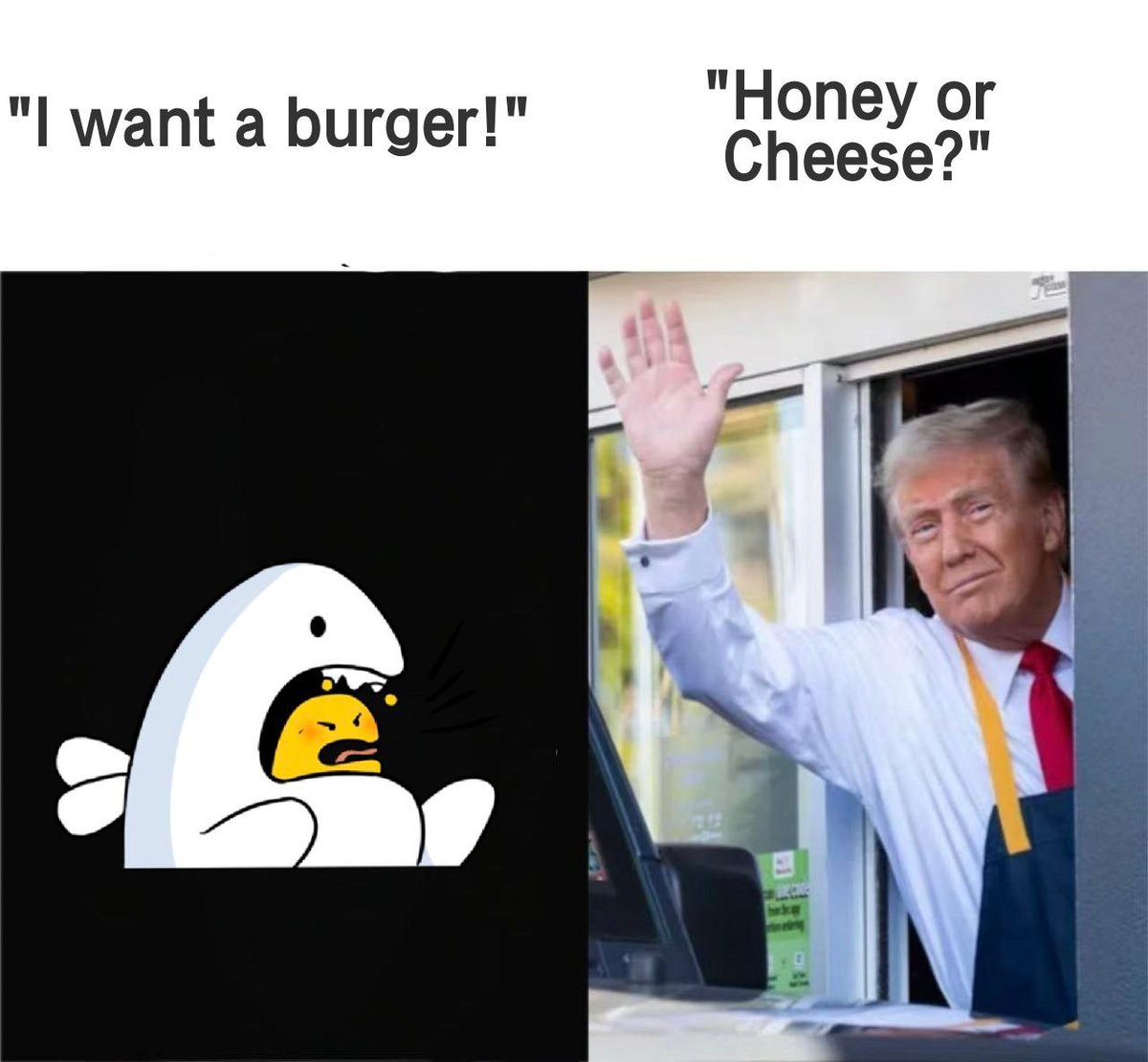 Nubee is ordering😅

#Trump #Mcdonalds #Nubee