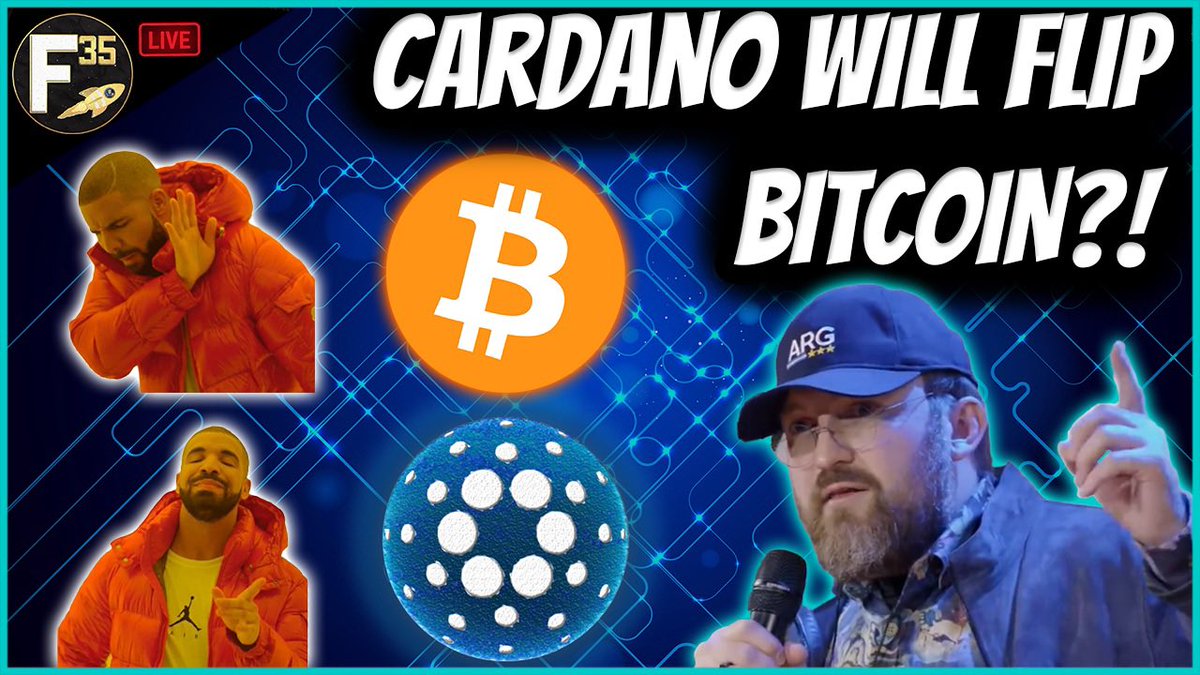 🚀 Join us tonight at 9 PM Eastern (1 AM UTC) for 🔴 F35 LIVE! 🔥

🚨 Cardano WILL FLIP Bitcoin?! 🚨

🔹Cardano founder <a href="/IOHK_Charles/">Charles Hoskinson</a> makes some bold predictions this weekend that has the crypto industry talking. 

🔹Tune in as we discuss if this could really happen 🚀

🔹We’ll
