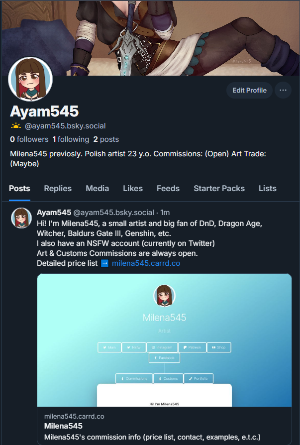 chisananami's tweet photo. Hi in light of current events and new twitter TOS I might move to butterfly app after 15.11. 
So if you want to move there too you can follow me 
@ayam545.bsky.social https://t.co/RiKIbjzCTw