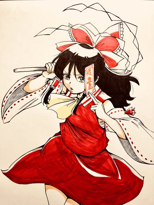 仕事中ロング霊夢#東方project 