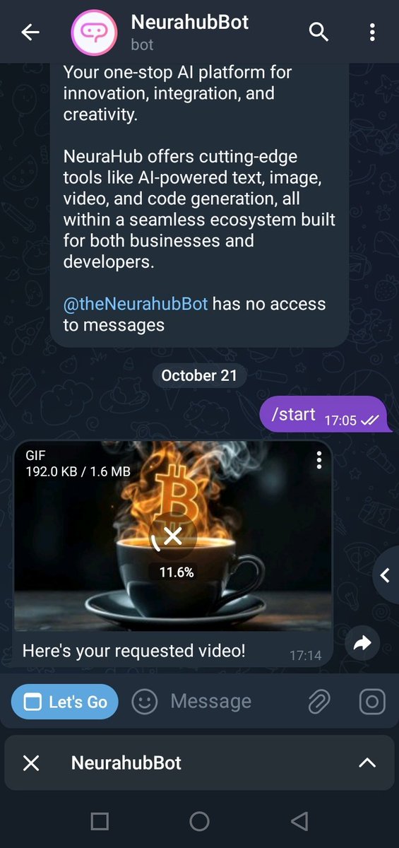 ClayCrypt0's tweet photo. @Thecryptolord_ $NEURA getting ready to launch a first of it's kind AI mini app on @telegram. 

Feels Good Man. 

#NEURAHUB #AI #ETH #BTC https://t.co/juEVWIjvS9