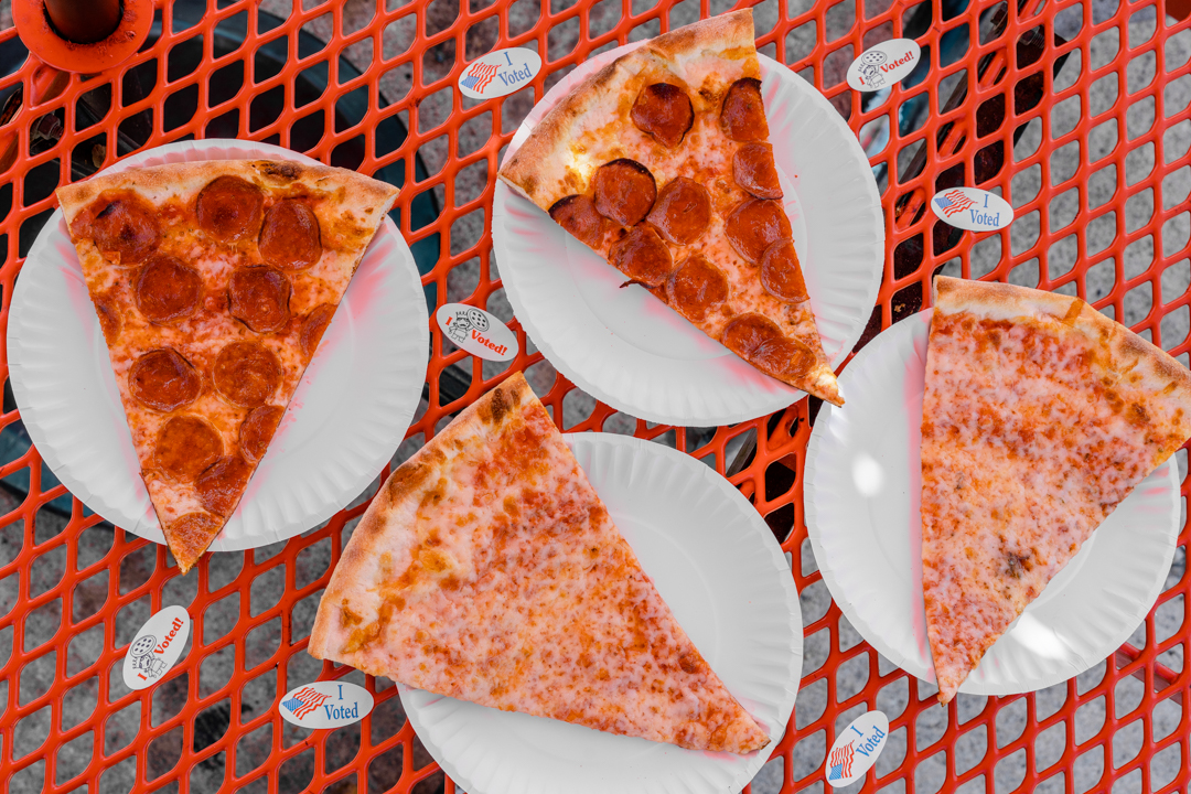 Cast your #vote, show us your sticker, get a slice. It's that simple! 🗳️🍕 Swing by October 21st - Nov 4th, show your 'I Voted' sticker from your local polling location, and enjoy a free slice.

🗳️Visit vote411.org/texas to learn more &amp; prepare for the upcoming #election.