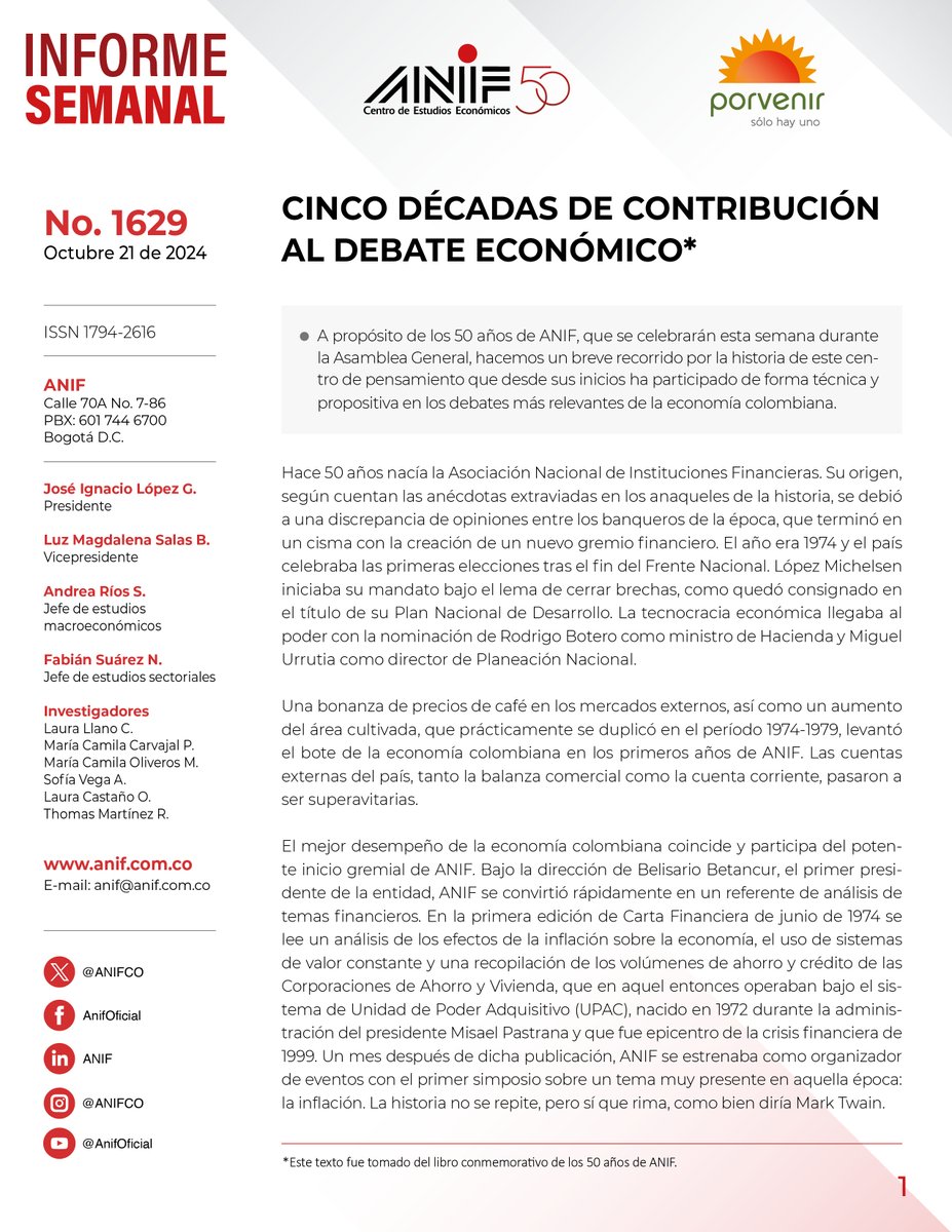ANIF | Centro de Pensamiento Económico tweet media