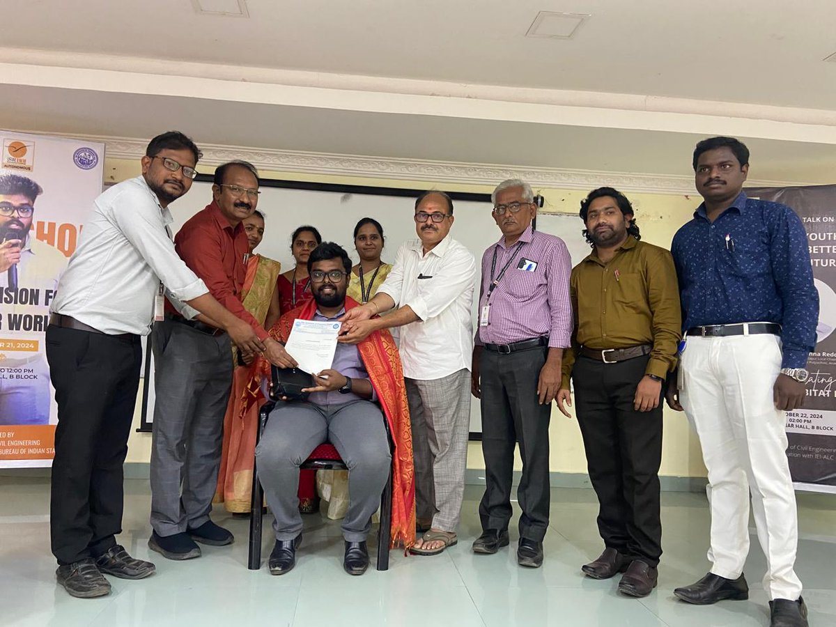 sritatp's tweet image. Celebrating #WorldStandardsDay! Emphasizing global collaboration, innovation &amp;amp; sustainability. Thank you, Mr. Akhil Daruvu, Dr. M.L.S Deva Kumar &amp;amp; Dr. M. Rama Krishna Reddy for inspiring insights! #SharedVisionForABetterWorld #StandardizationMatters